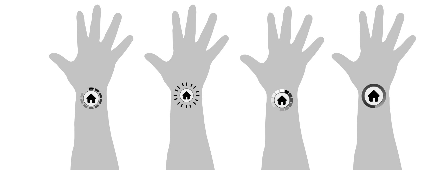 Inside wrist button default state
