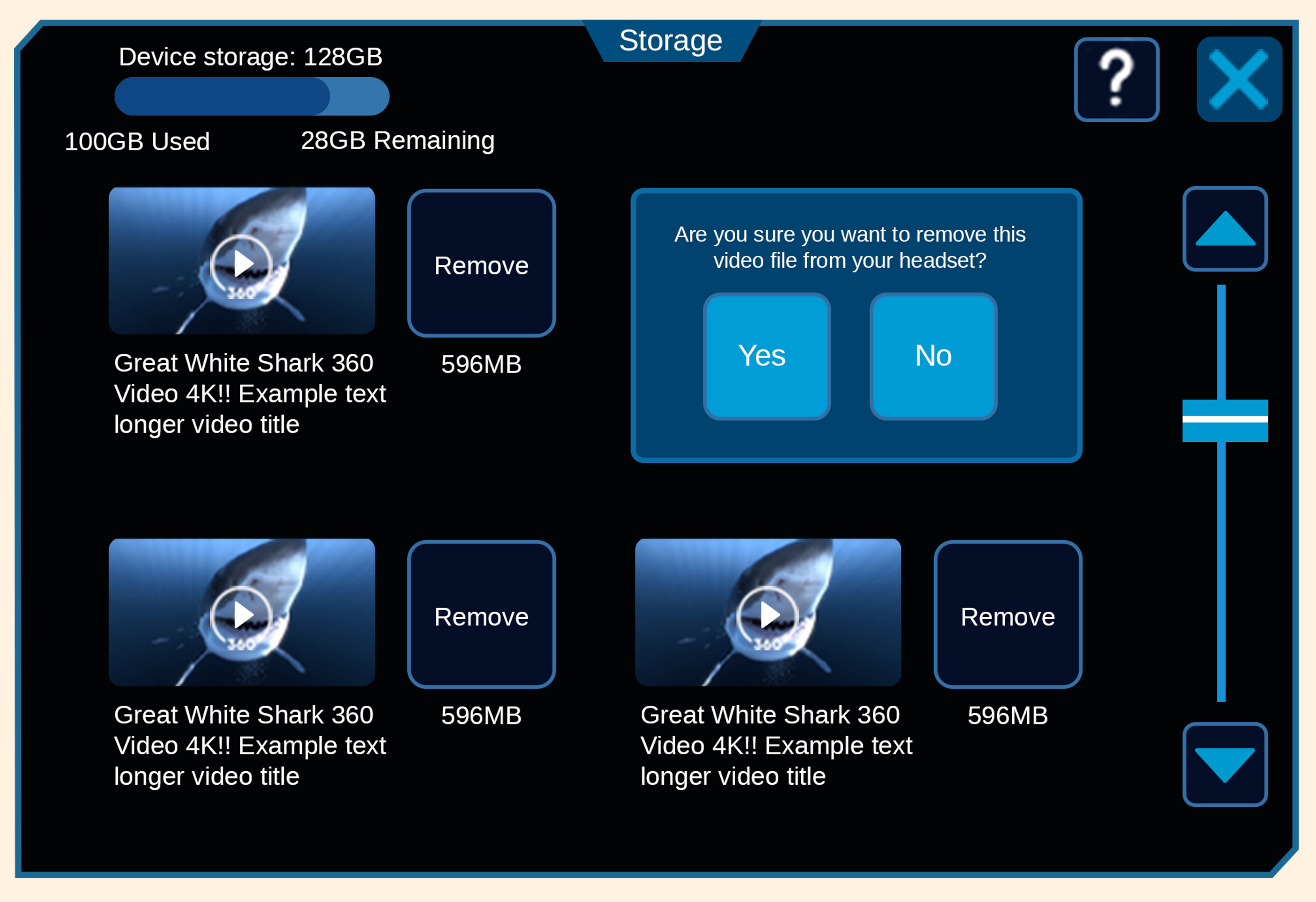 Storage dashboard within the unified design system