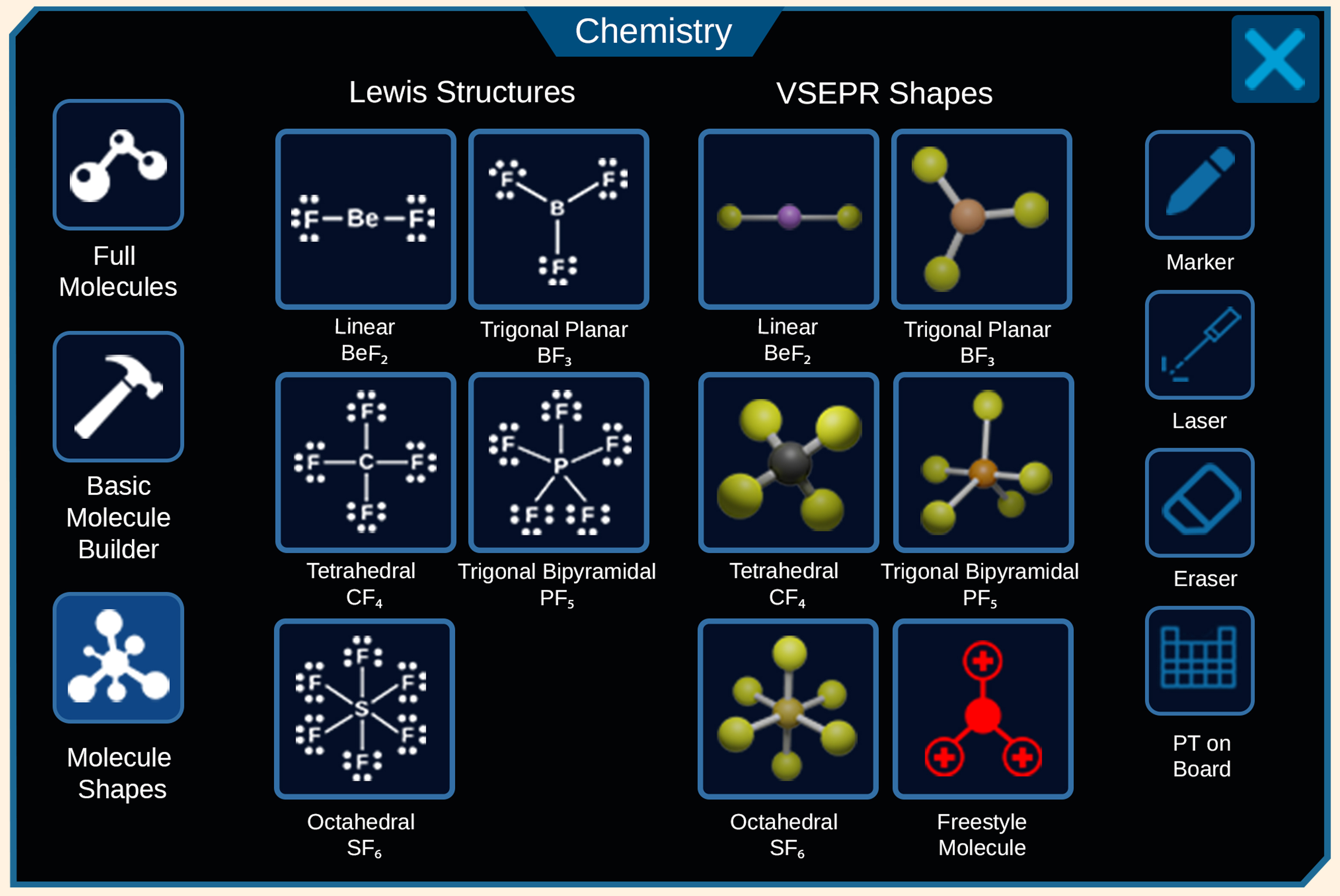 Chemistry experience in-app