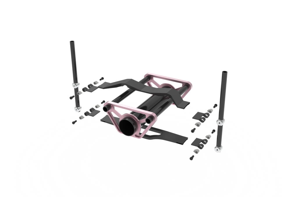 Close-up of the final crank steering system in use while riding