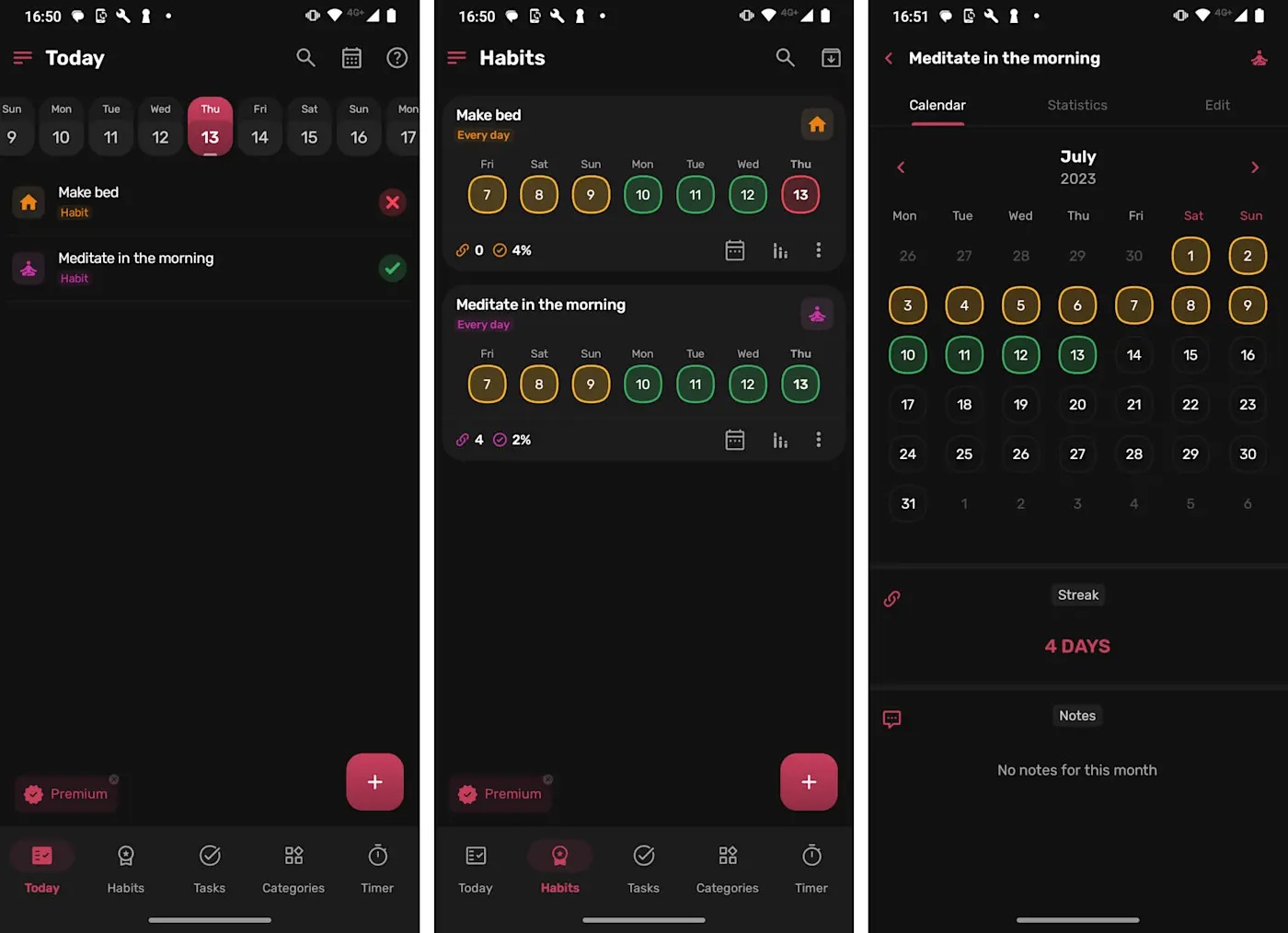 A generic habit tracker app