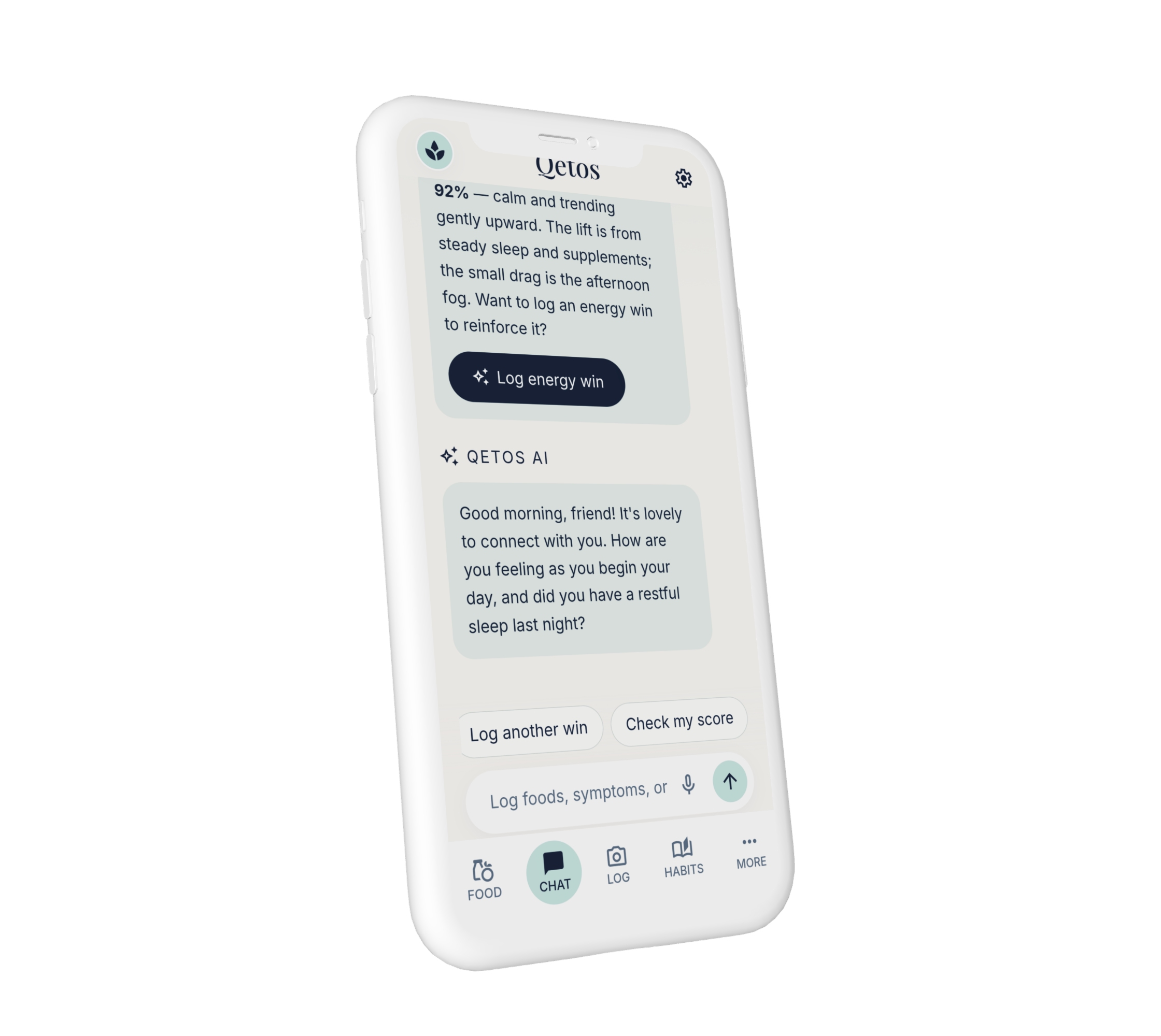 Qetos AI chat companion