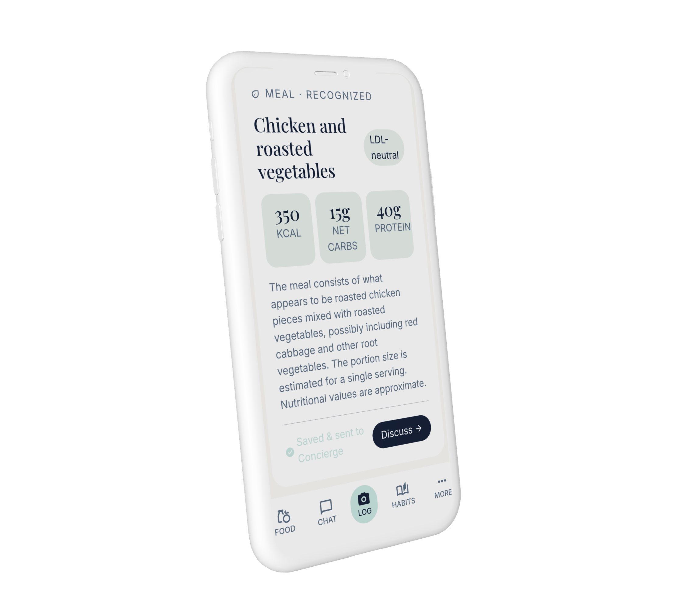 Qetos meal recognition and logging